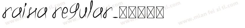 raina regular字体转换